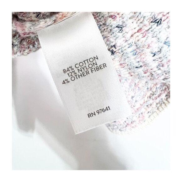 J. Jill Cotton Nylon Pink Cardigan Sweater Jacket Size S Clasp Front Textured V - Picture 4 of 10